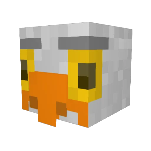 codename_seagull Minecraft avatar head, 3D render