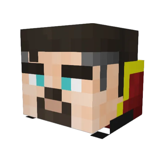 codestrider Minecraft avatar head, 3D render