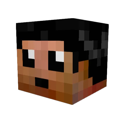codisc Minecraft avatar head, 3D render