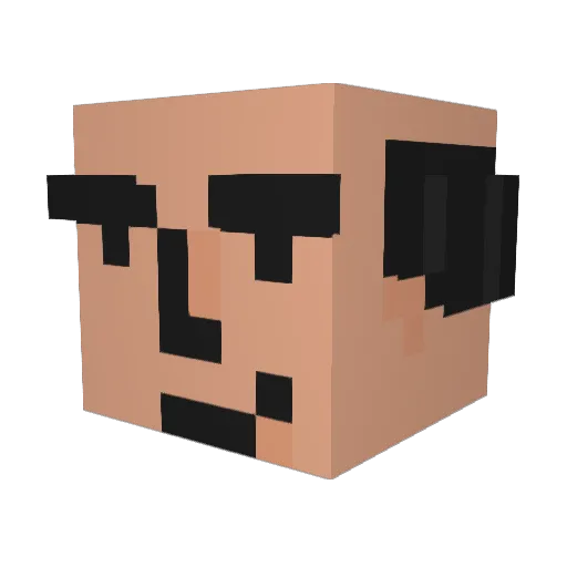 codms05 Minecraft avatar head, 3D render
