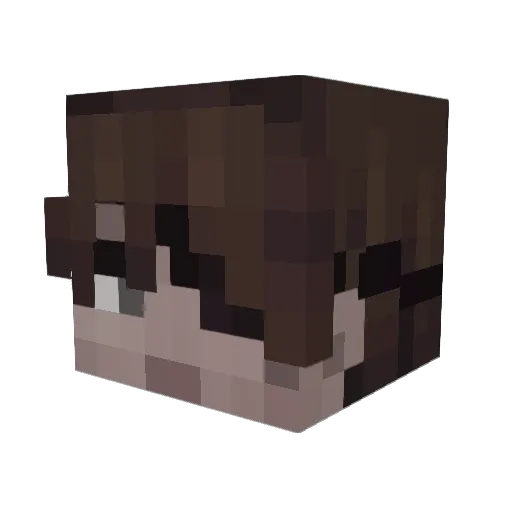coeurazon Minecraft avatar head, 3D render