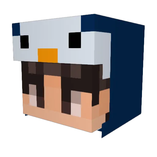 coffee872K Minecraft avatar head, 3D render