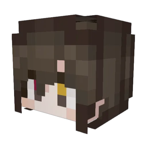 coffee_101_ Minecraft avatar head, 3D render