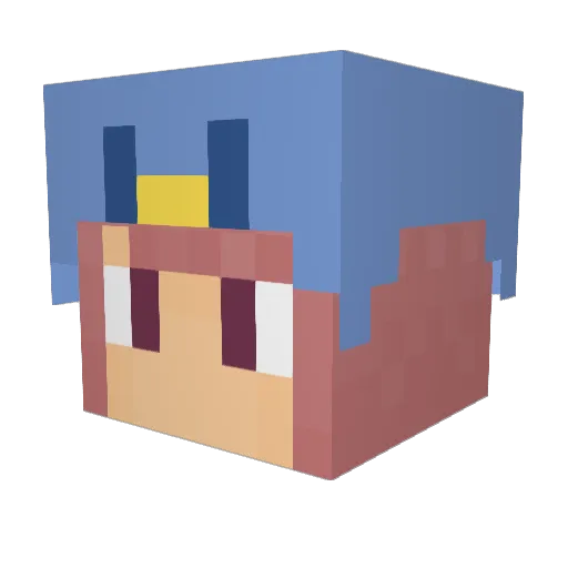 coffee_p Minecraft avatar head, 3D render
