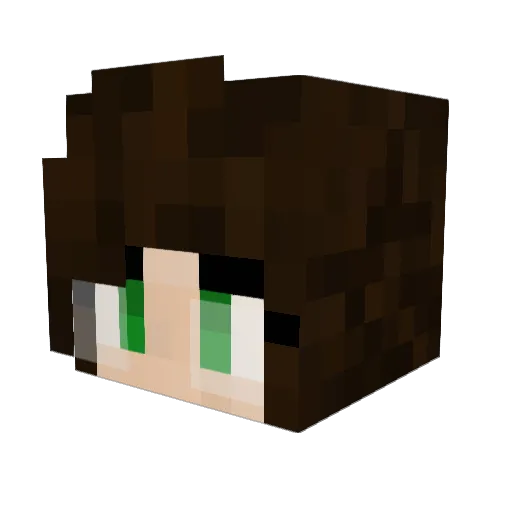 coffeeandscones Minecraft avatar head, 3D render