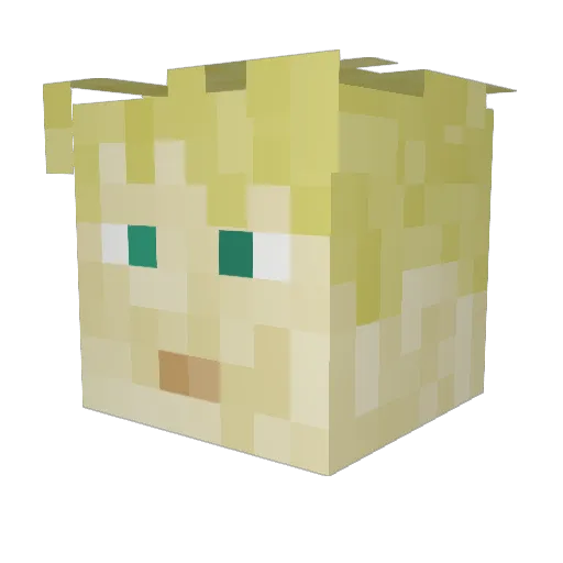 coffeedis Minecraft avatar head, 3D render