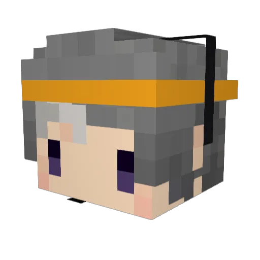 coffeekasu Minecraft avatar head, 3D render