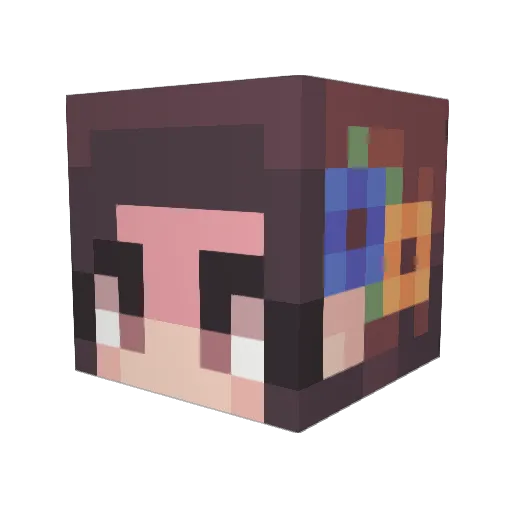 coffeelotte Minecraft avatar head, 3D render