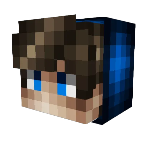 coffeemaka Minecraft avatar head, 3D render