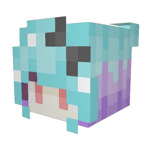 coffeemood Minecraft avatar head, 3D render