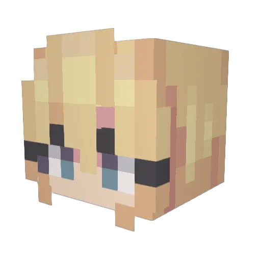 cogatena Minecraft avatar head, 3D render