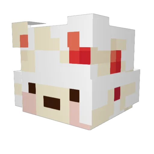 cognitively Minecraft avatar head, 3D render