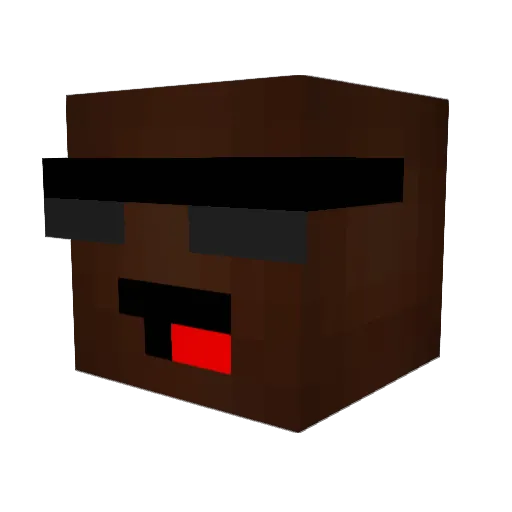 coha Minecraft avatar head, 3D render