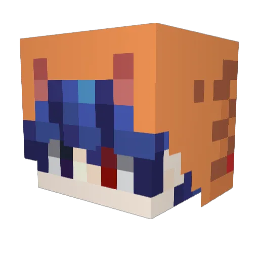 coha_kun Minecraft avatar head, 3D render