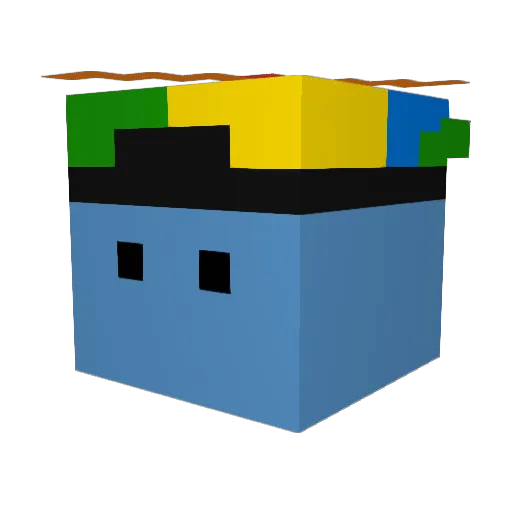 cohigt Minecraft avatar head, 3D render