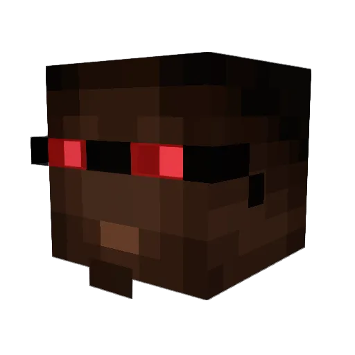 coim Minecraft avatar head, 3D render