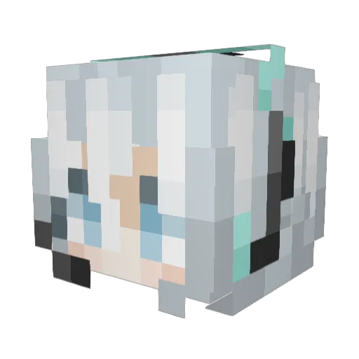 coinCU Minecraft avatar head, 3D render