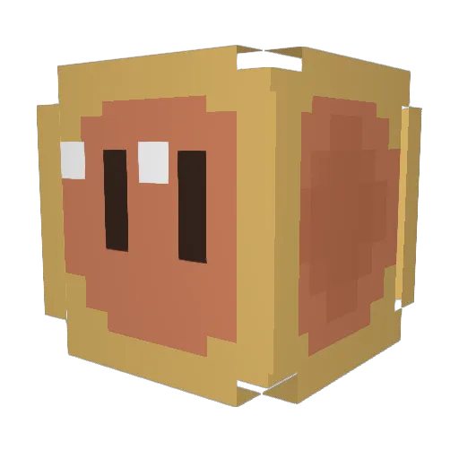coinUA Minecraft avatar head, 3D render