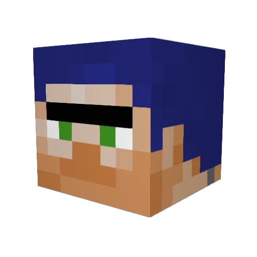 coirecito Minecraft avatar head, 3D render
