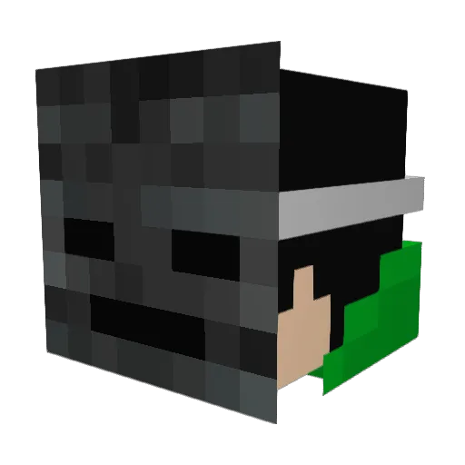 cojyake Minecraft avatar head, 3D render