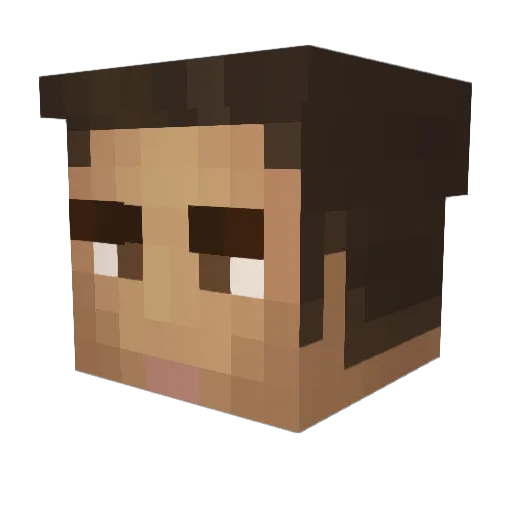 coke500 Minecraft avatar head, 3D render