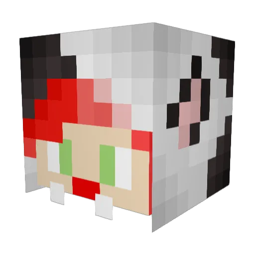 cokecount Minecraft avatar head, 3D render