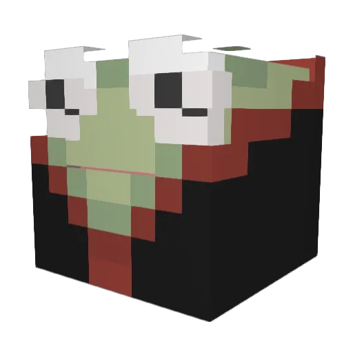 cokeplug Minecraft avatar head, 3D render