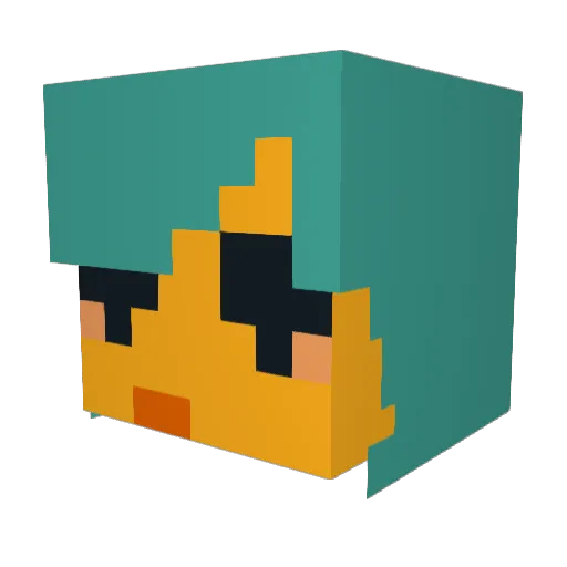 cokimamobalo Minecraft avatar head, 3D render