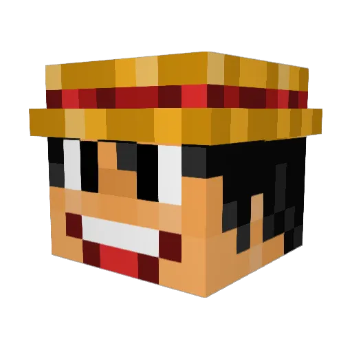 colV1999 Minecraft avatar head, 3D render