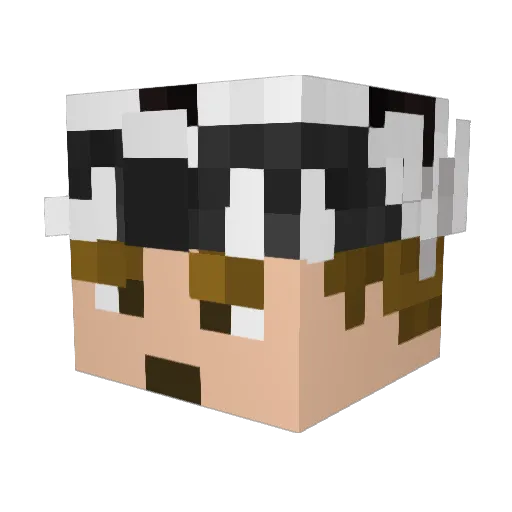 col_angry Minecraft avatar head, 3D render