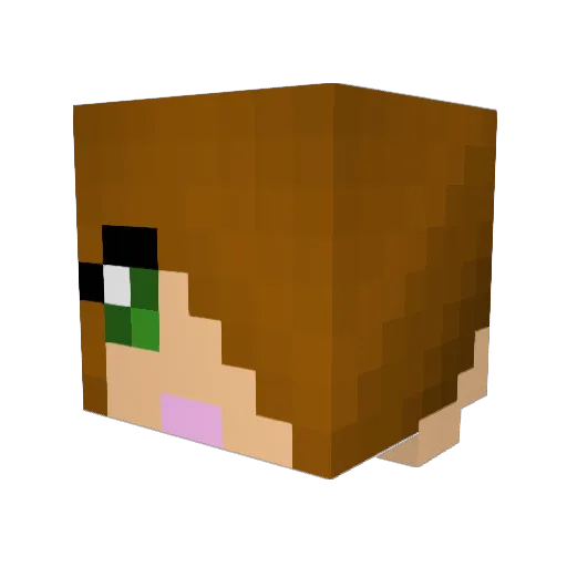 cola890 Minecraft avatar head, 3D render