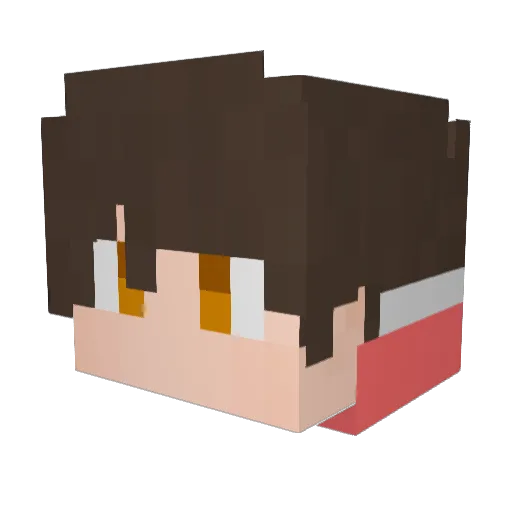 colabao Minecraft avatar head, 3D render