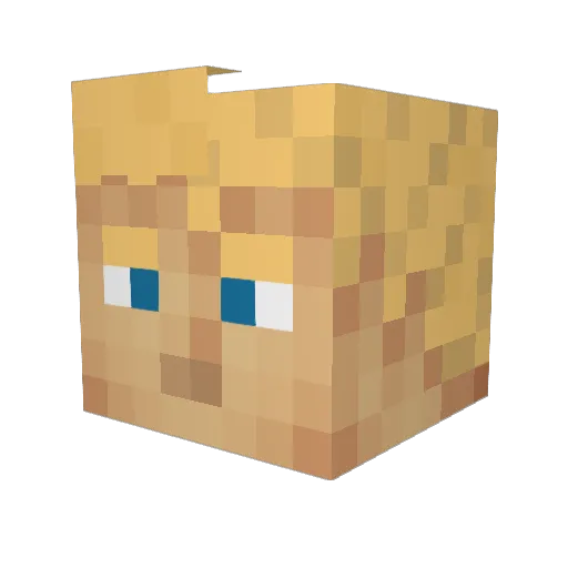 colakanin Minecraft avatar head, 3D render
