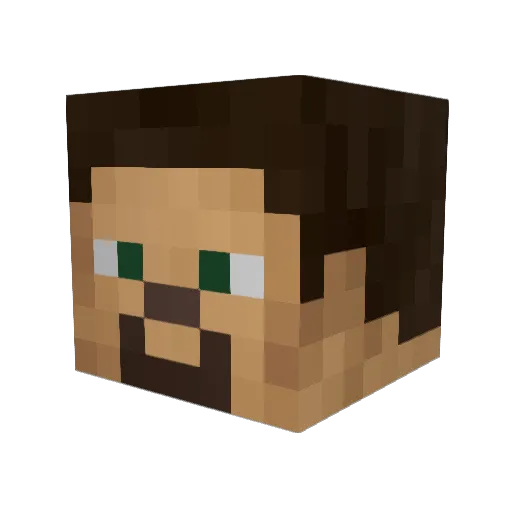 colameo Minecraft avatar head, 3D render