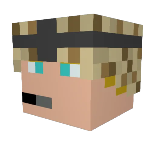 colbyryan Minecraft avatar head, 3D render