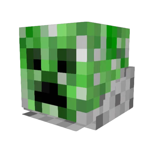 colbyzombie Minecraft avatar head, 3D render