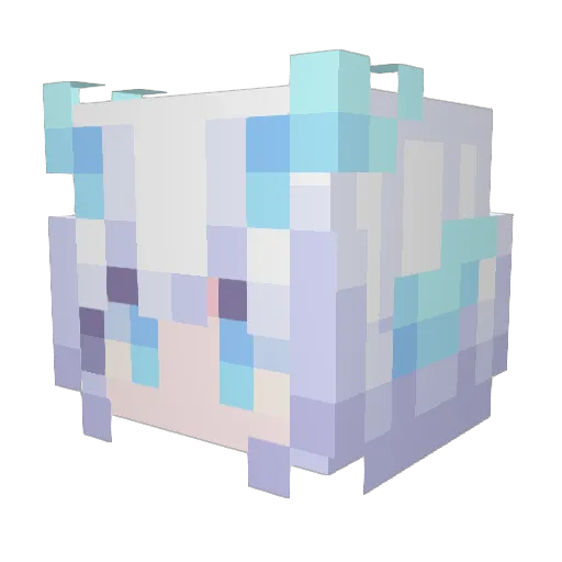 cold_drink Minecraft avatar head, 3D render