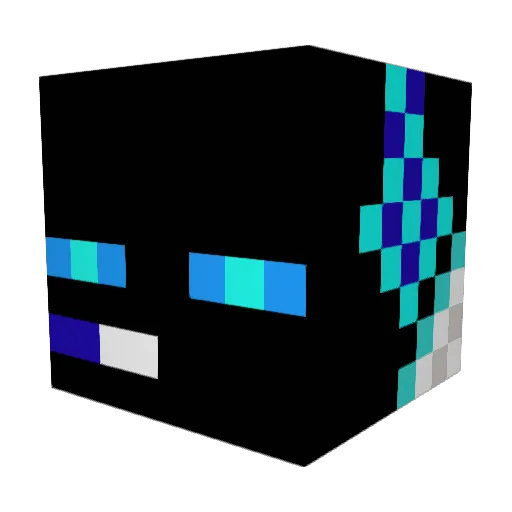 coldmen Minecraft avatar head, 3D render