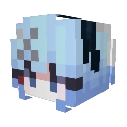 coldorado Minecraft avatar head, 3D render