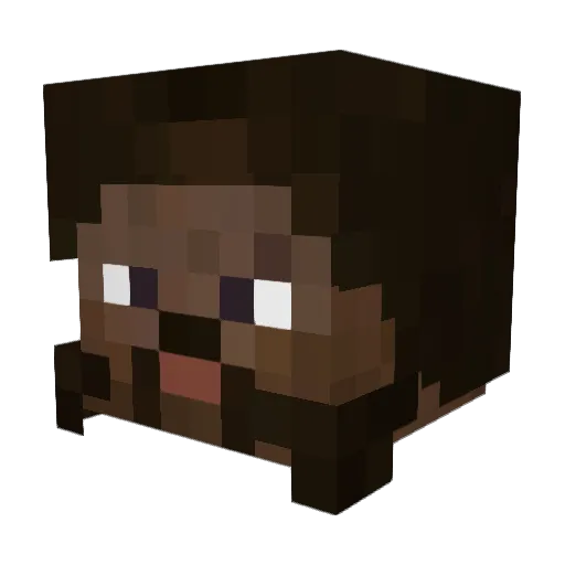 coldplayer Minecraft avatar head, 3D render
