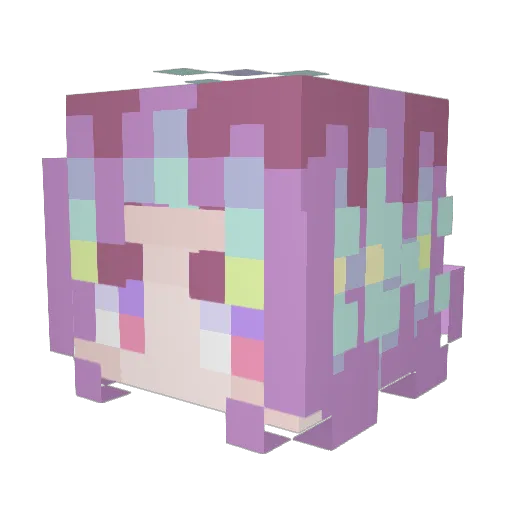 coldwaughter Minecraft avatar head, 3D render