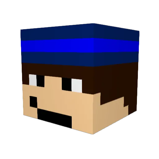 cole8807 Minecraft avatar head, 3D render