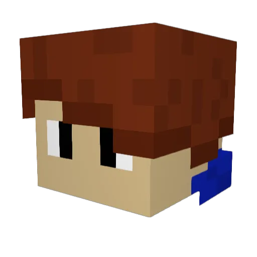 cole_thomas_ Minecraft avatar head, 3D render