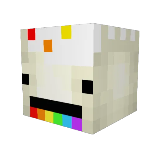 colefuzz Minecraft avatar head, 3D render