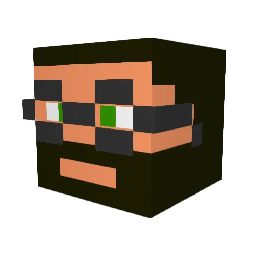colekern Minecraft avatar head, 3D render