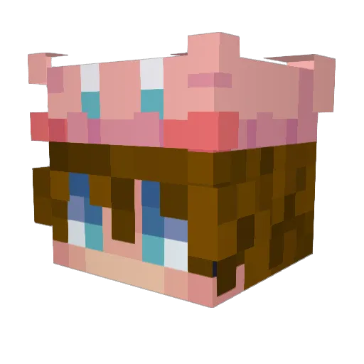 colelmao Minecraft avatar head, 3D render