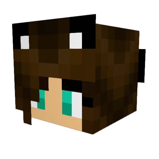 coletita Minecraft avatar head, 3D render