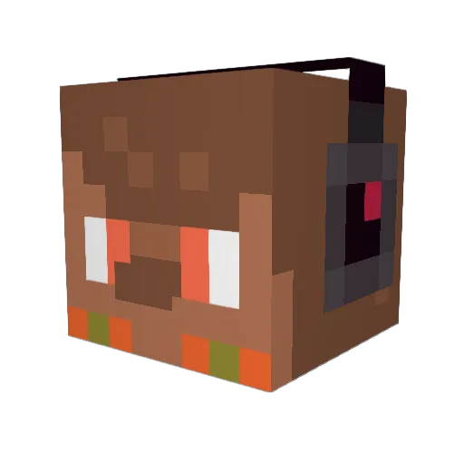 colibrishin Minecraft avatar head, 3D render
