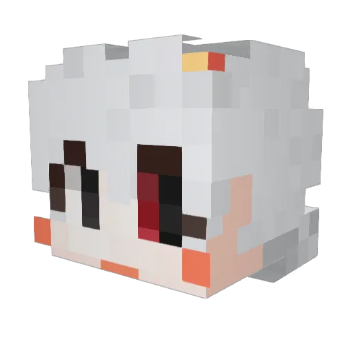 colim Minecraft avatar head, 3D render