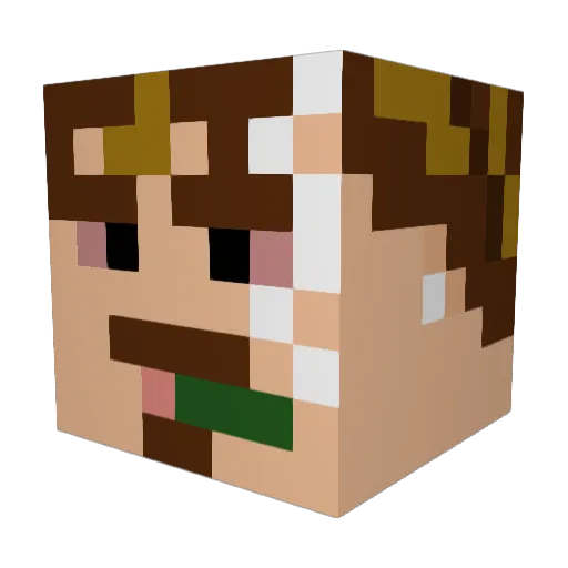 colinimy Minecraft avatar head, 3D render